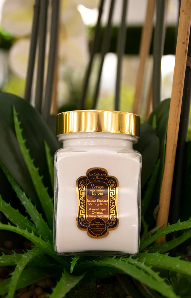 La Sultane de Saba Melting Balm Oriental Ayurvedic Amber Vanilla Patchouli Fragrance – gintaras, vanilė, pačiulis – balzamas 300 ml
