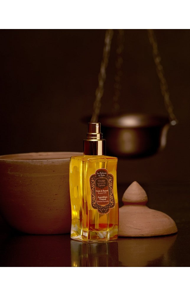 La Sultane de Saba Oriental Ayurvedic Scented Beauty Oil – gintaras, vanilė, pačiulis – grožio aliejus