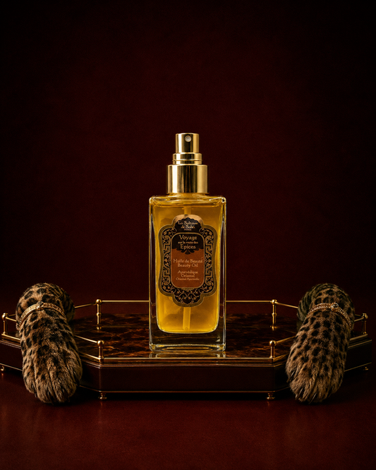 La Sultane de Saba Oriental Ayurvedic Scented Beauty Oil – gintaras, vanilė, pačiulis – grožio aliejus