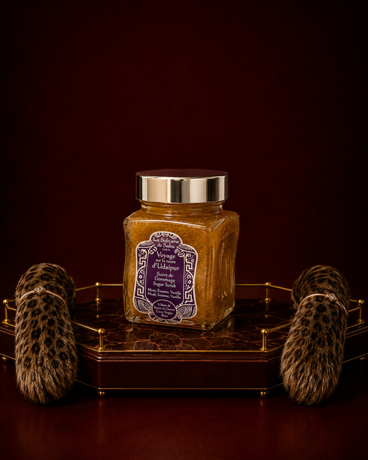 La Sultane de Saba Udaipur Sugar Scrub – muskusas, smilkalai, vanilė – cukraus šveitiklis 100g