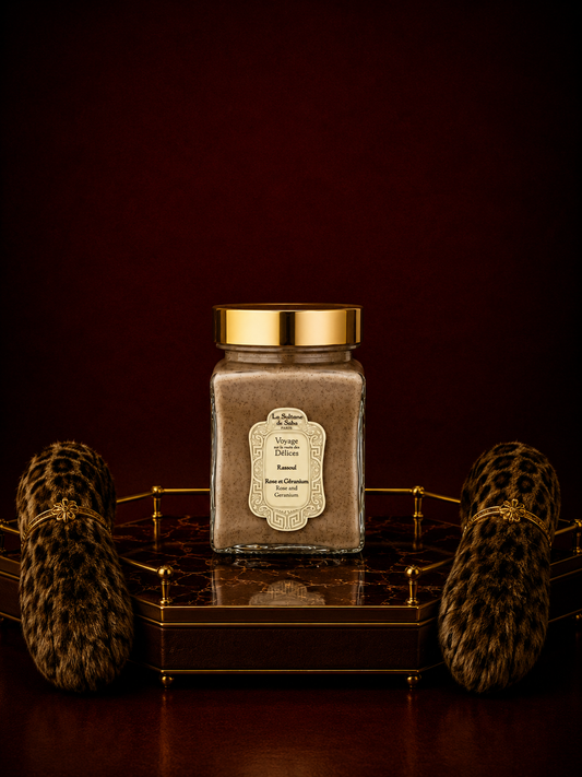 La Sultane de Saba Hamam Rituals Rassoul Rose and Geranium – rožė, pelargonija – muilas – Kaukė 300g