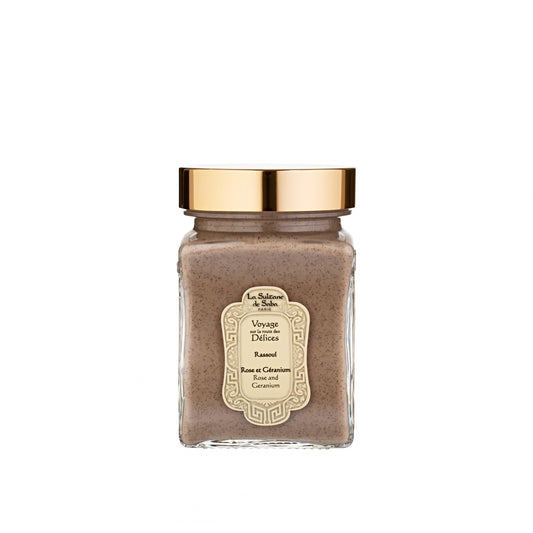 La Sultane de Saba Hamam Rituals Rassoul Rose and Geranium – rožė, pelargonija – muilas – Kaukė 300g