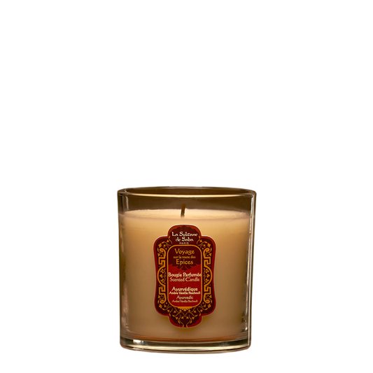 La Sultan de Saba Candle Oriental Ayurvedic Amber Vanilla Patchouli Fragrance – gintaras, vanilė, pačiulis – žvakė 165 g