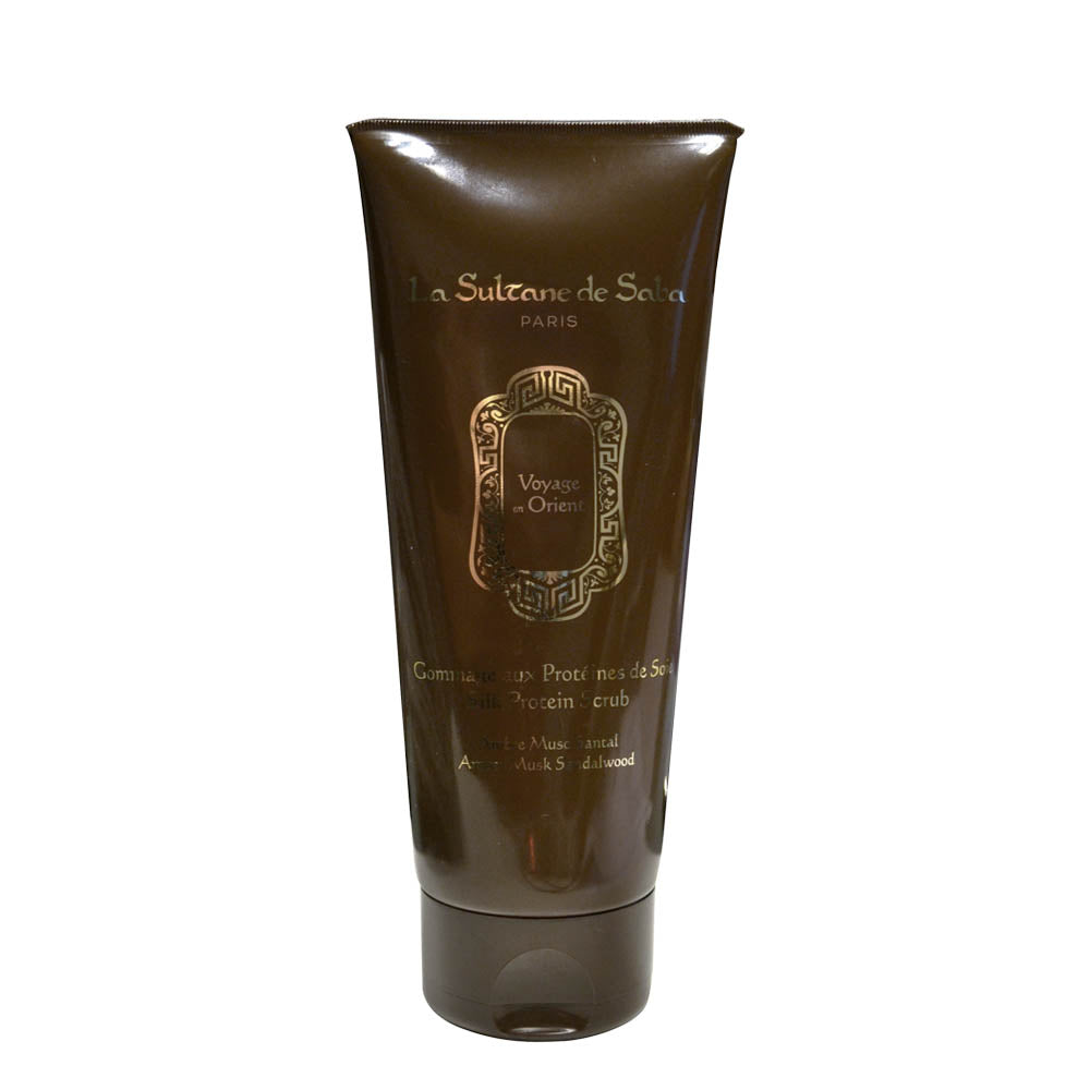 La Sultane de Saba Voyage en Orient Silk Protein Scrub – gintaras, muskusas, santalmedis – šilko proteino pilingas 200ml