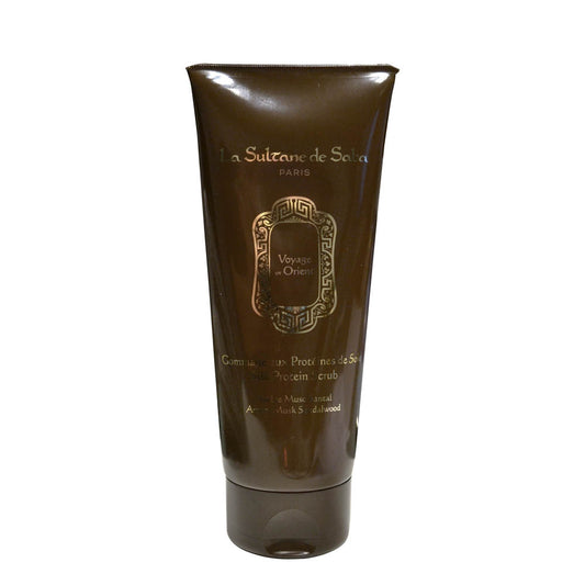 La Sultane de Saba Voyage en Orient Silk Protein Scrub – gintaras, muskusas, santalmedis – šilko proteino pilingas 200ml