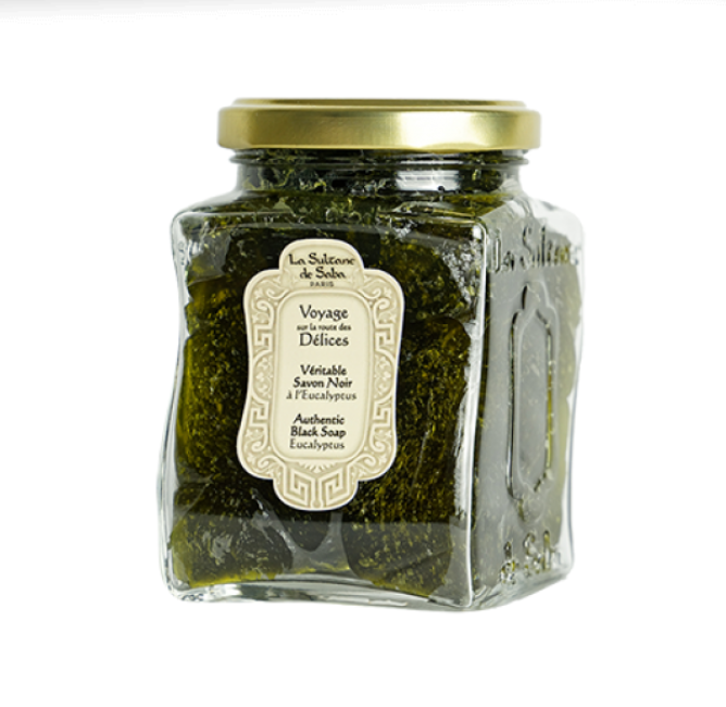 La Sultane de Saba Hamam Rituals Eucalyptus Black Soap – Juodasis muilas su eukaliptu 300g