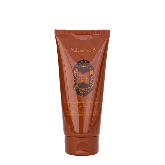 La Sultane de Saba Oriental Ayurvedic Scented Scrub – gintaras, vanilė, pačiulis – šilko baltymų kūno šveitiklis 200g
