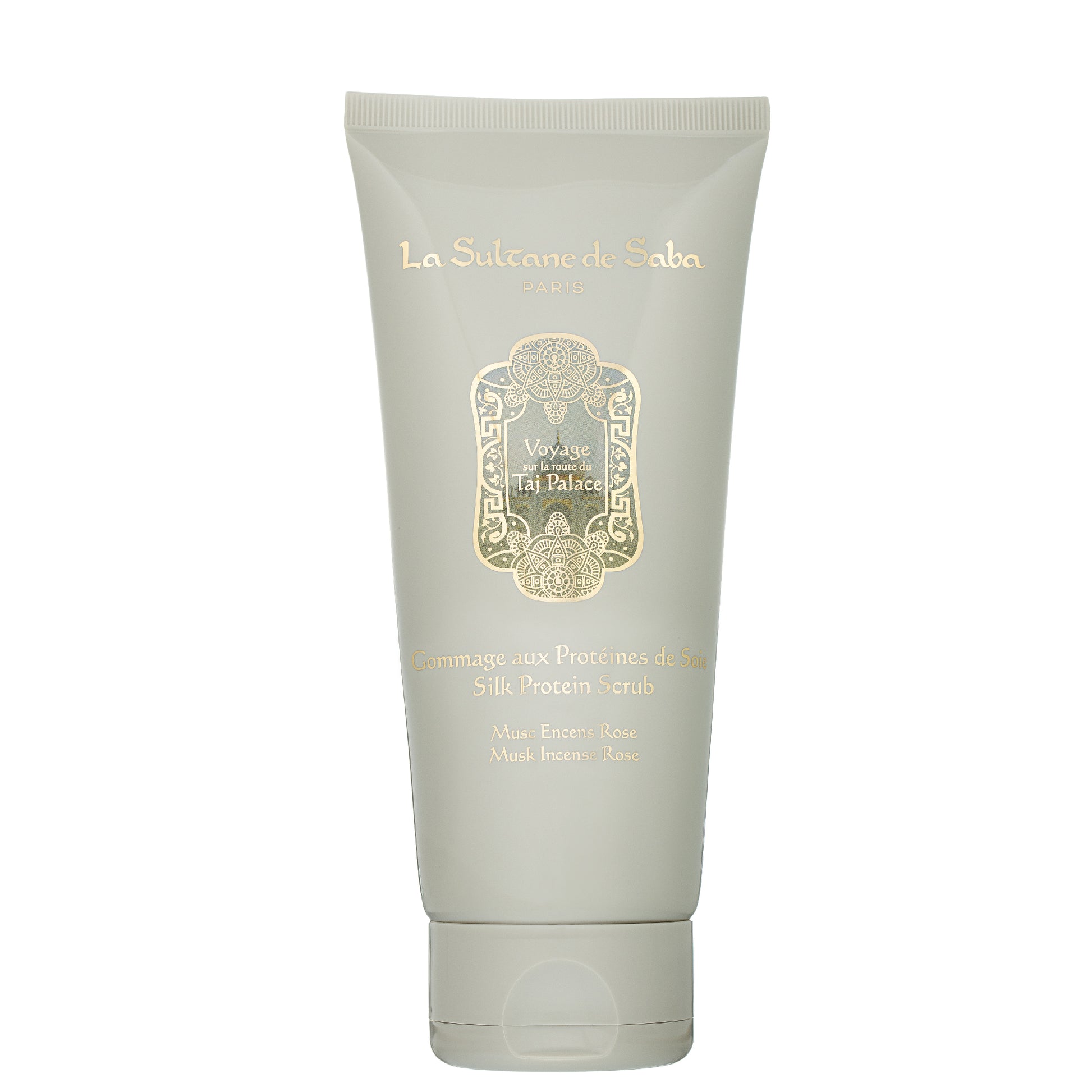 La Sultane de Saba Taj Palace Peeling – rožė, muskusas, smilkalai – šilko baltymų šveitiklis 200ml
