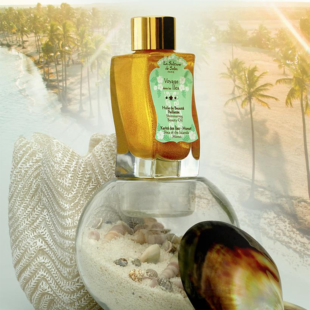 La Sultane de Saba Shea of the Island Beauty Oil – figos, orchidėjos – blizgantis kūno aliejus 100 ml.